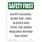 Signmission OSHA Sign, Glasses Bump Cap Long, 10in X 7in Rigid Plastic, 7" W, 10" H, Portrait OS-SF-P-710-V-11338 - alternate 1
